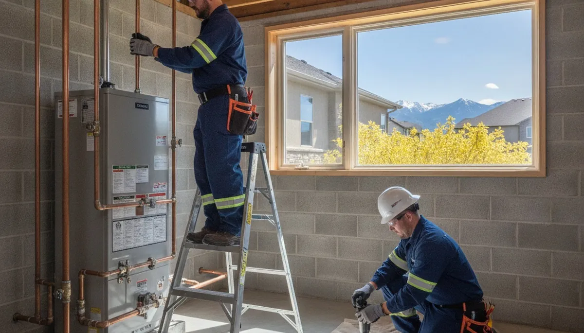 Emergency plumber servicing a home in Aurora, CO for fast plumbing repairs