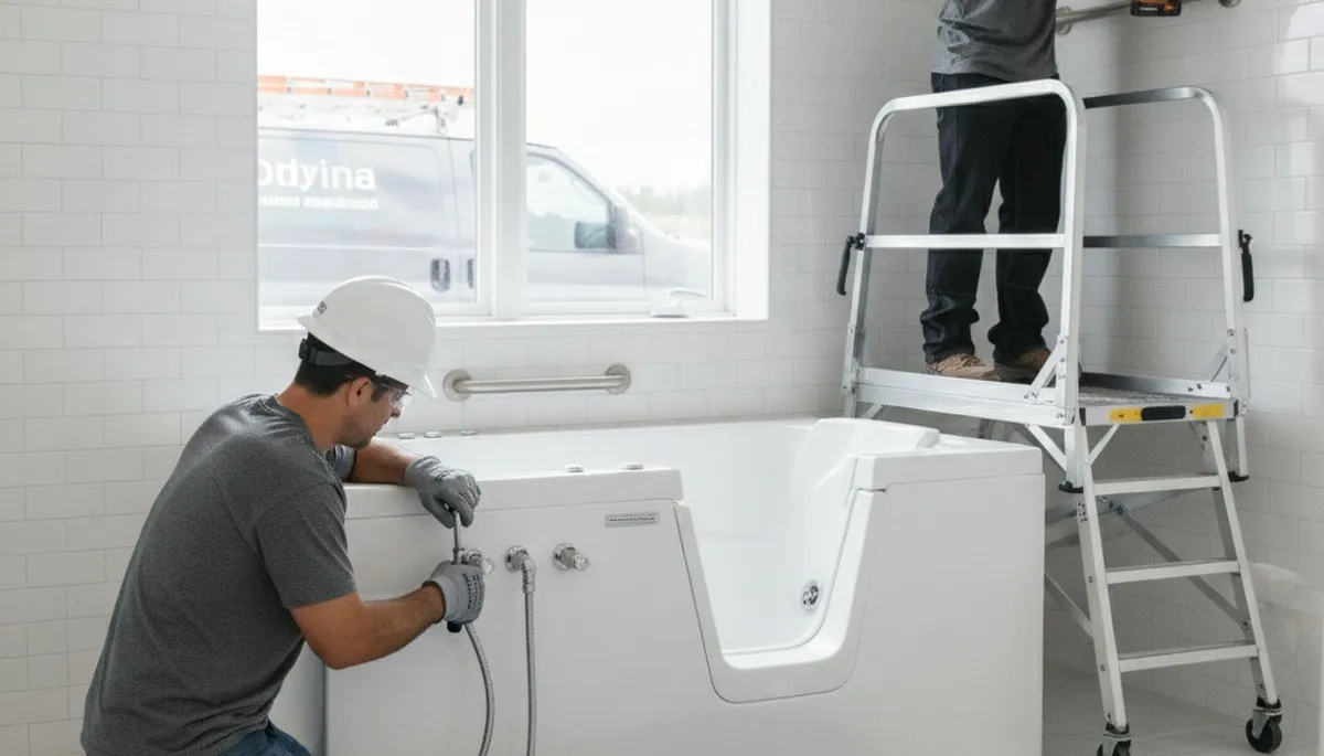 Walk-in tub installation for Aurora, CO homeowners by On Call Plumbers for safer bathing